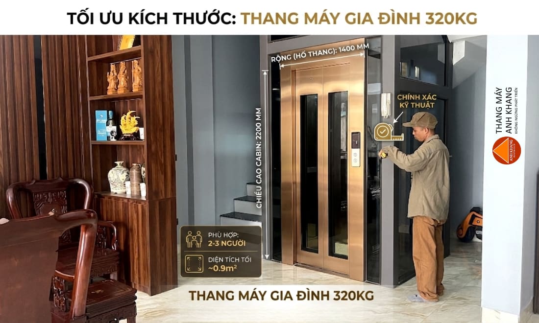 thang máy gia đình 320kg